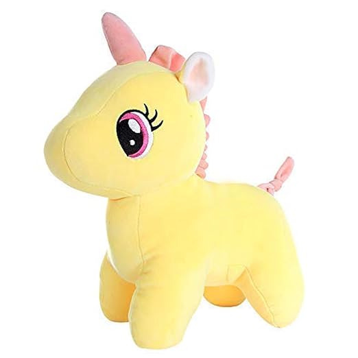 Homa Unicorn Soft Toys (Yellow) 25 CM - Homa Bazaar