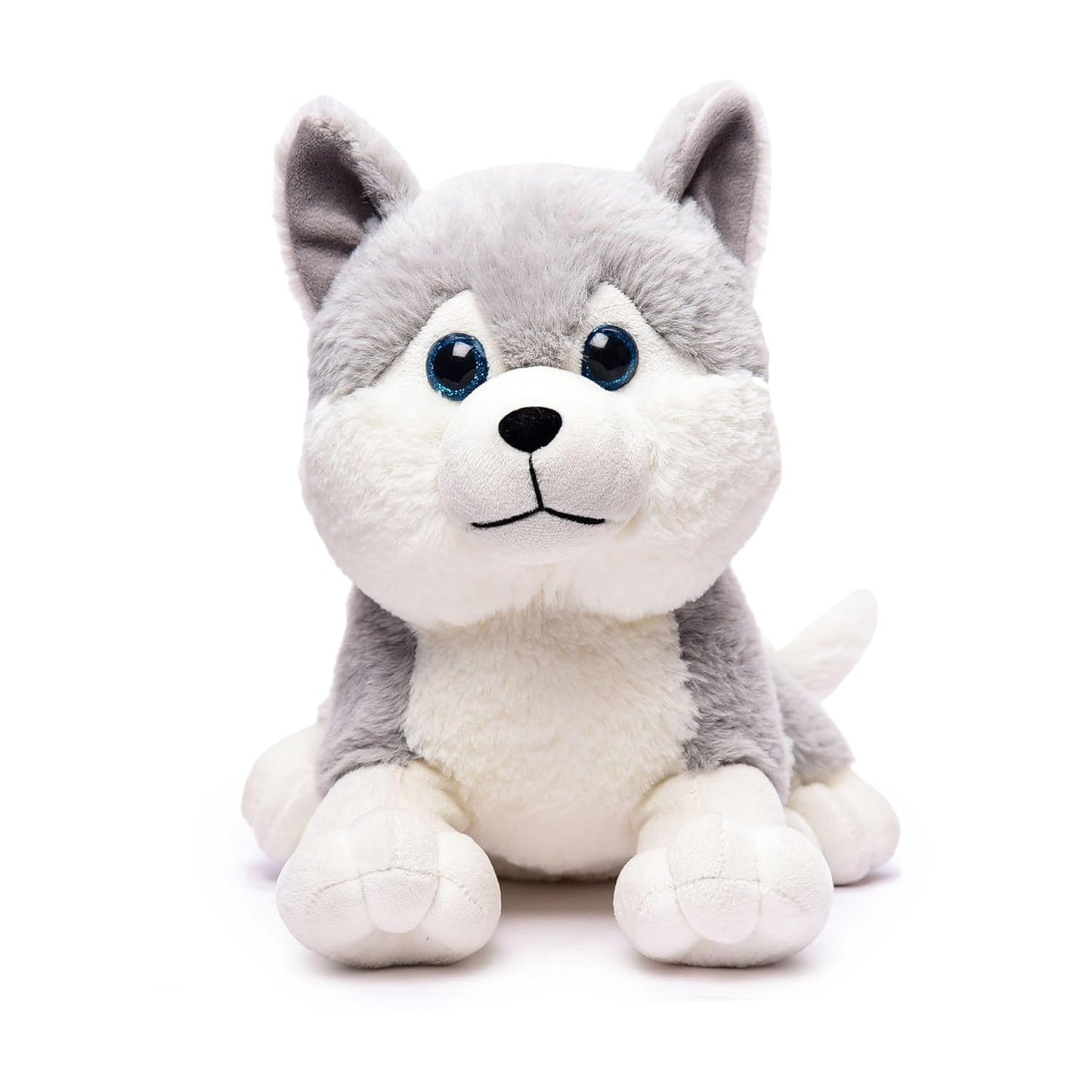 Homa Husky Dog Stuffed Animal Soft Plushie Toy | Puppy Soft Toy | Adorable Gifts for Kids and Adult | Glitter Eyes Soft Toy | Plush Soft Toys for Baby Boys and Girls Kids ( 30Cm) - Homa Bazaar