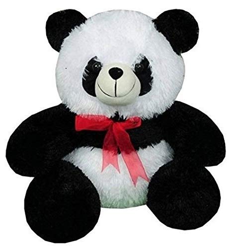 Homa panda ribbon soft toy for kids playing teddy bear 30 cm long-Black - Homa Bazaar