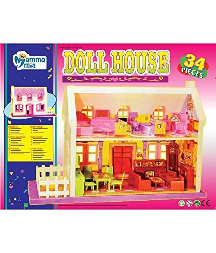 Homa 34 Pcs Doll House for Kids - Homa Bazaar