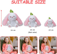 Homa Bazaar Reversible Bunny Rabbit with chain, Soft Stuffed Toys 28CM - Homa Bazaar