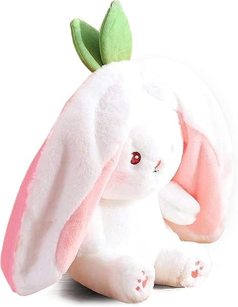 Homa Bazaar Reversible Bunny Rabbit with chain, Soft Stuffed Toys 28CM - Homa Bazaar