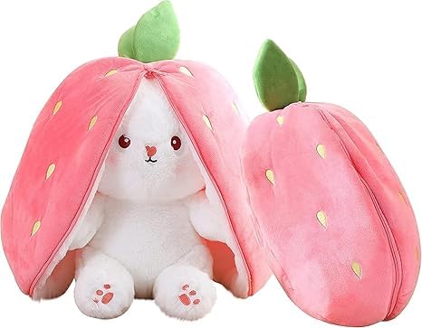 Homa Bazaar Reversible Bunny Rabbit with chain, Soft Stuffed Toys 28CM - Homa Bazaar