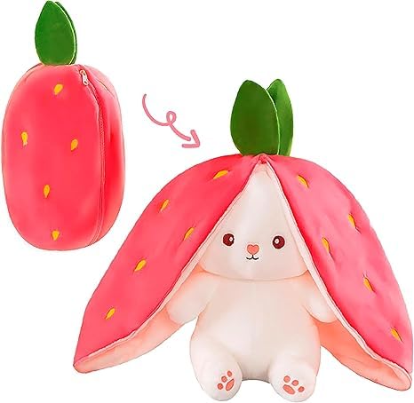 Homa Bazaar Reversible Bunny Rabbit with chain, Soft Stuffed Toys 28CM - Homa Bazaar