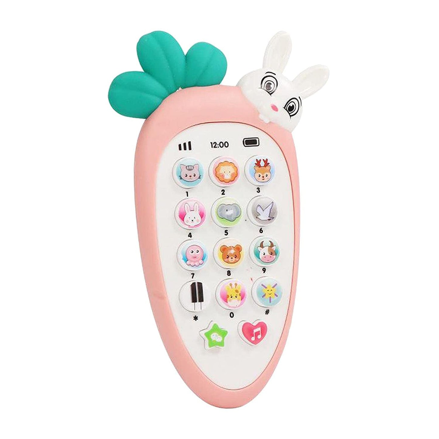 Homa Cute Teether Rabbit Musical Phone Toy for Kids - Homa Bazaar