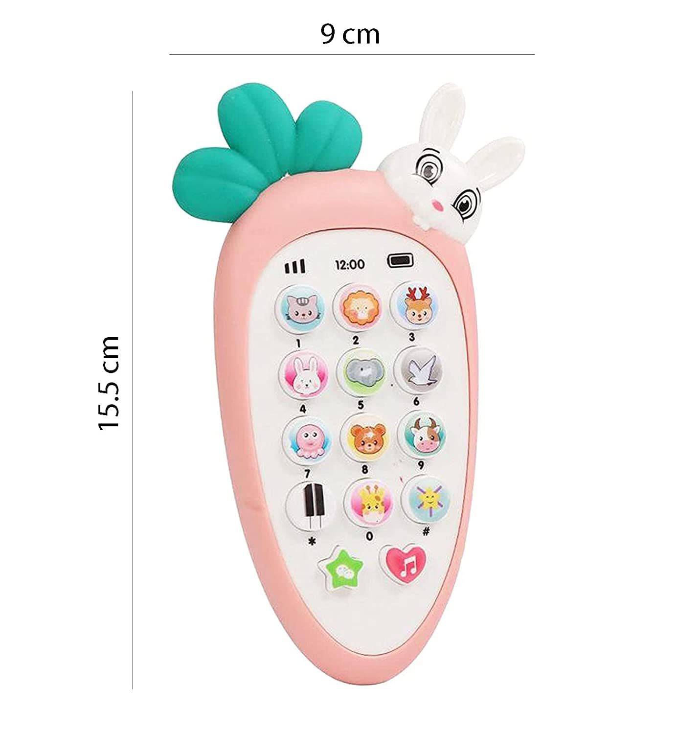 Homa Cute Teether Rabbit Musical Phone Toy for Kids - Homa Bazaar