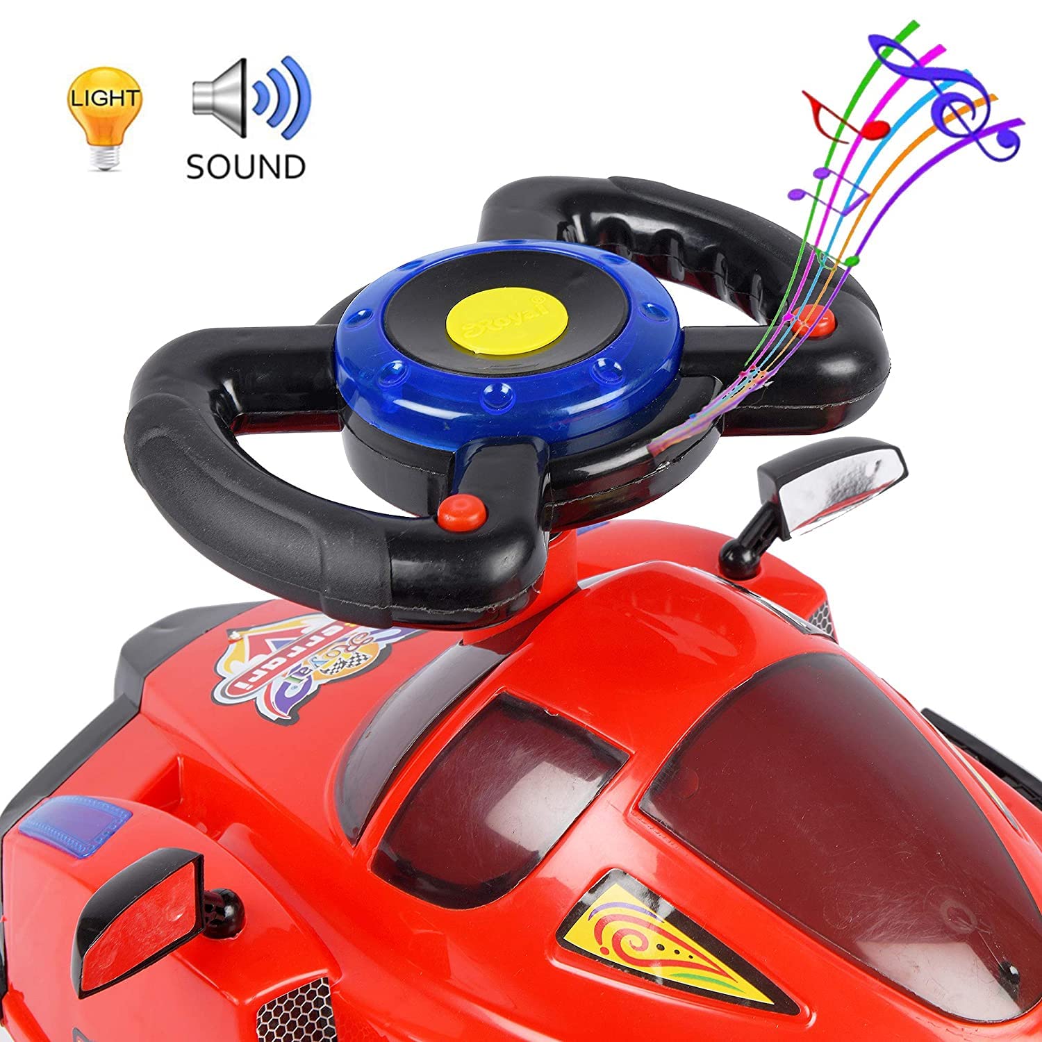 Homa Ferrari Magic Swing Baby Push Car for Kids with Lights & Musical streering - Homa Bazaar