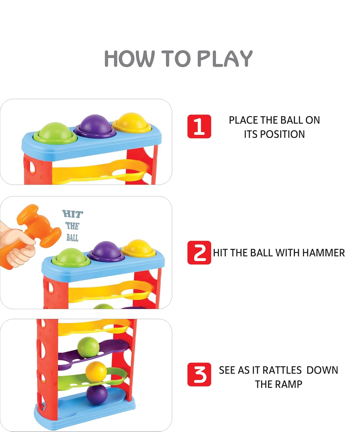 Homa Hammering & Pounding Toys, Hammer Knock Ball Toys for Kids - Homa Bazaar