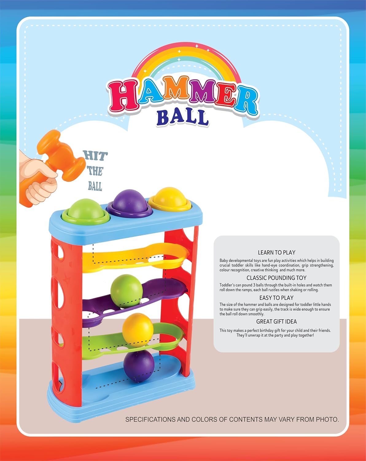 Homa Hammering & Pounding Toys, Hammer Knock Ball Toys for Kids - Homa Bazaar