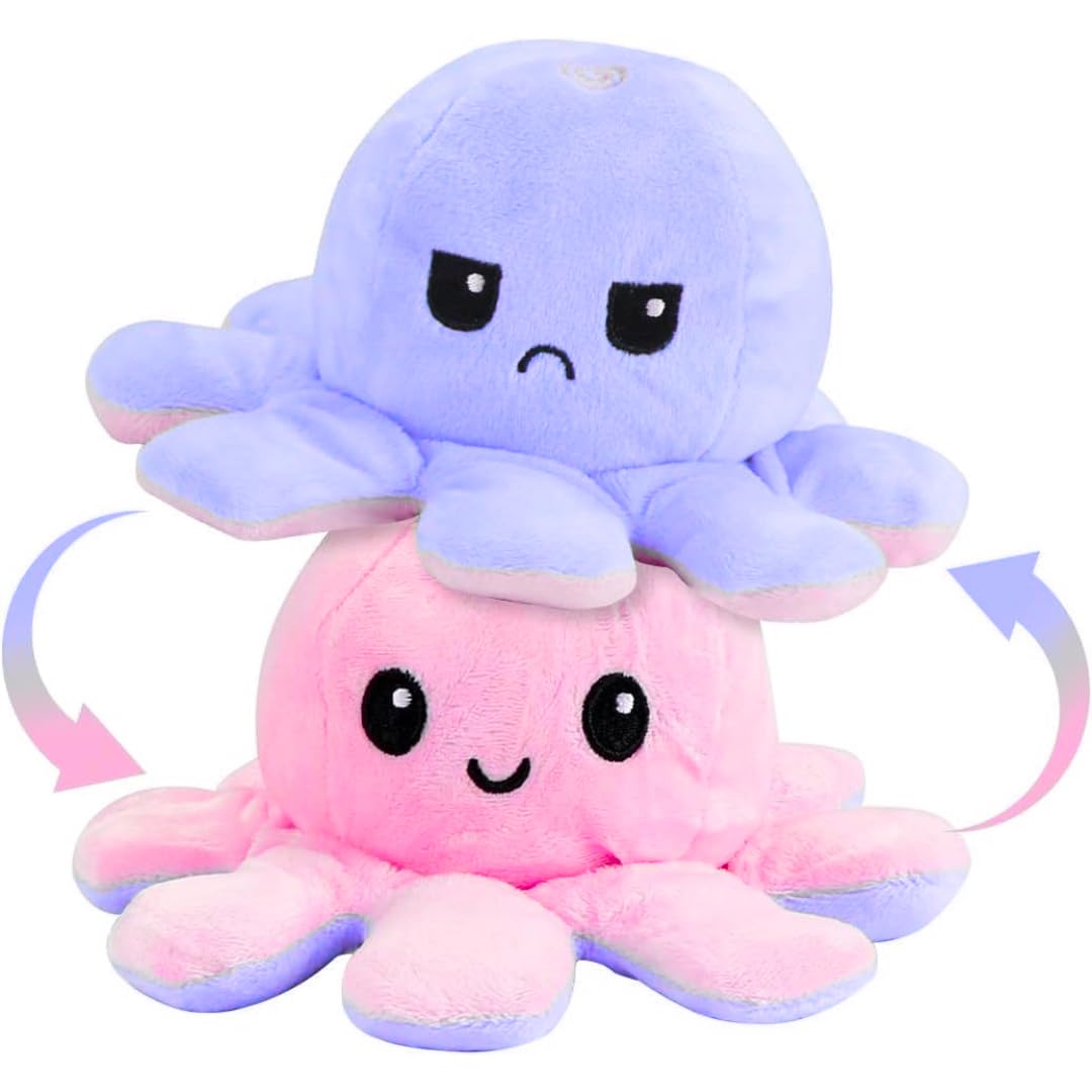 Homa Toy Octopus Plushie Reversible Super Soft Toys for Kids | 18cm - Homa Bazaar