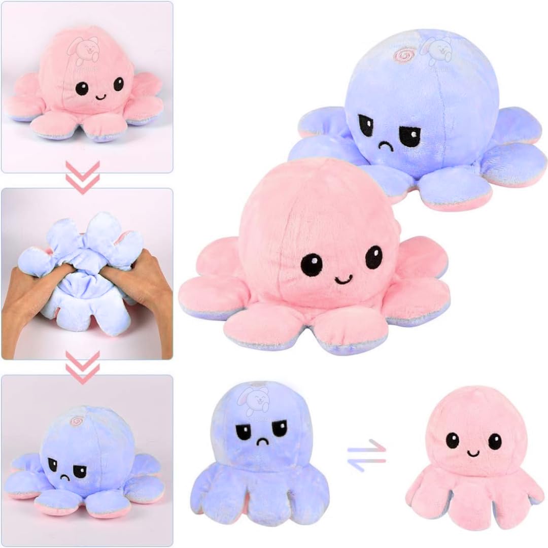 Homa Toy Octopus Plushie Reversible Super Soft Toys for Kids | 18cm - Homa Bazaar