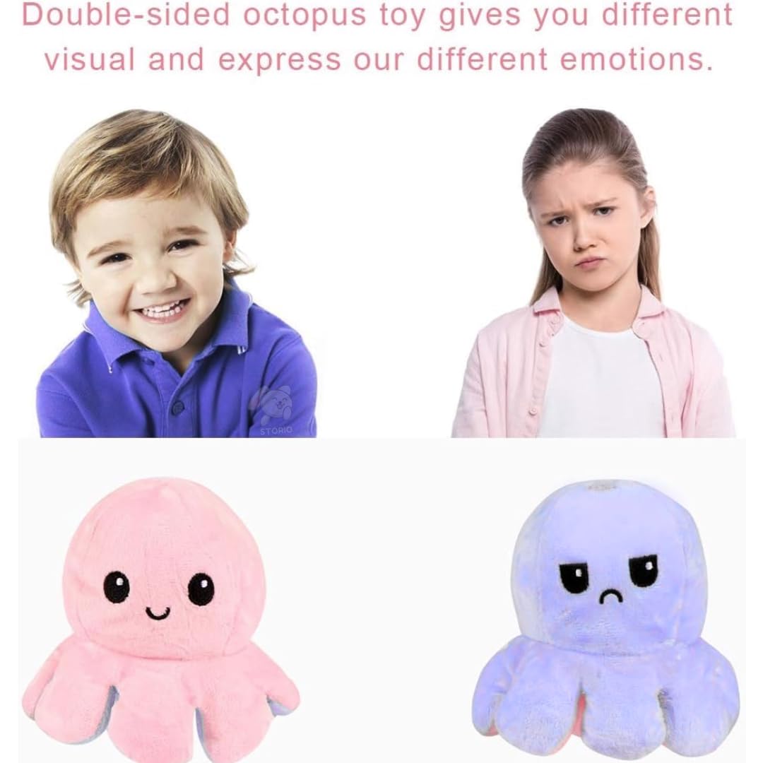 Homa Toy Octopus Plushie Reversible Super Soft Toys for Kids | 18cm - Homa Bazaar